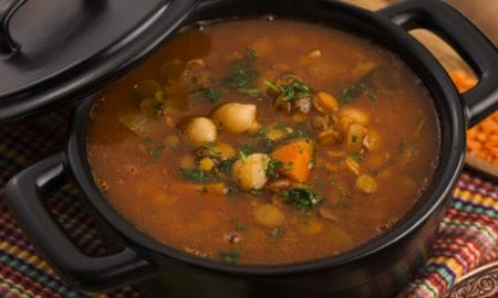 Moroccan traditional soup - harira, the traditional Berber soup of Morocco
